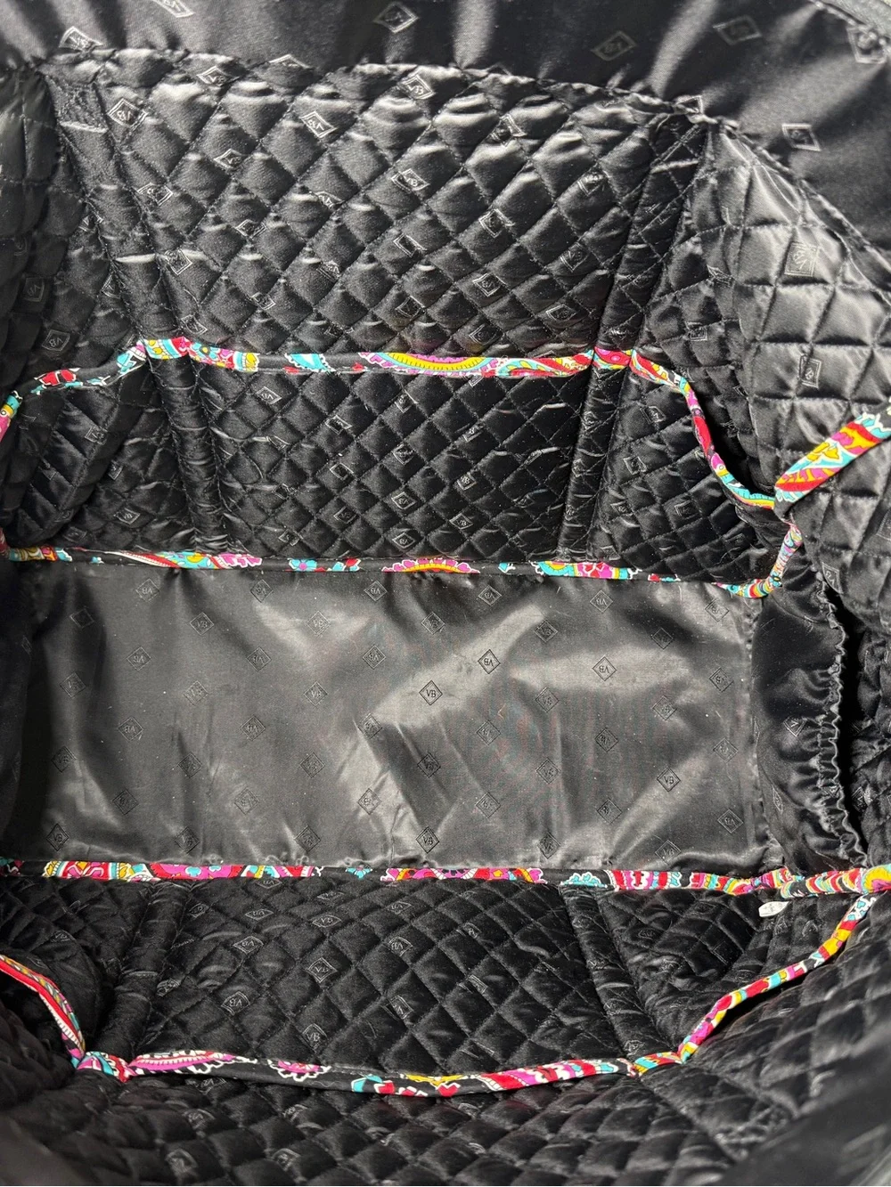 Vera Bradley Parisian Paisley Weekender Travel Bag Black Multicolor